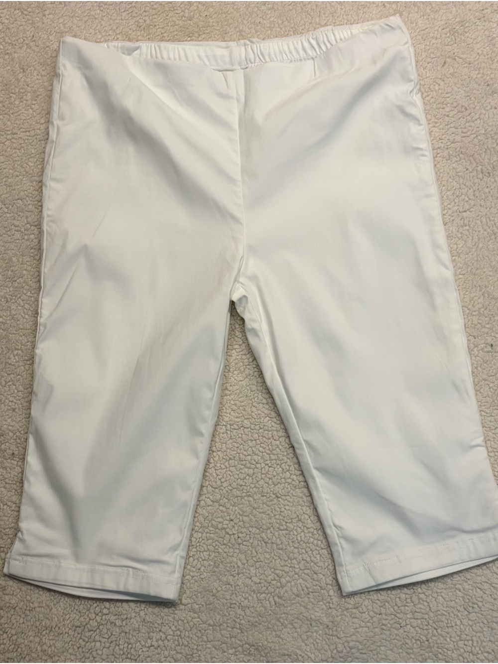 Tic Toc From Los Angeles White Pull-On Bike Shorts Capri Leggings Size Large